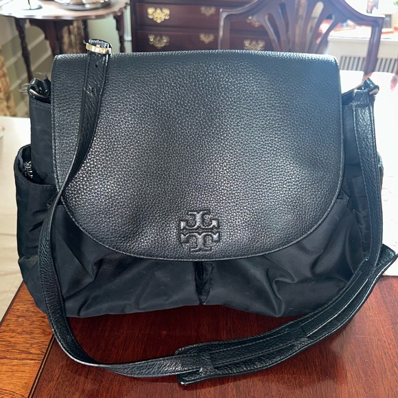 Tory Burch Handbags - Tory Burch Thea Leather and Nylon Messenger Baby Diaper Bag